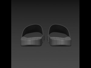 rubber slip-on sandals 3D Model