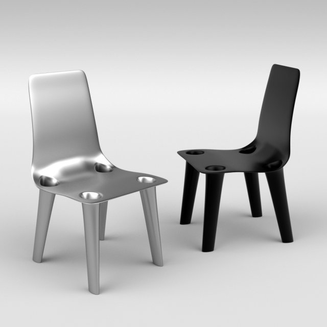 grown nickel chair Model 3D .c4d .max .obj .3ds .fbx .stl .blend 