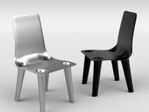 grown nickel chair 3D Model