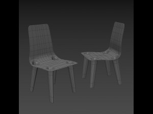 grown nickel chair Model 3D