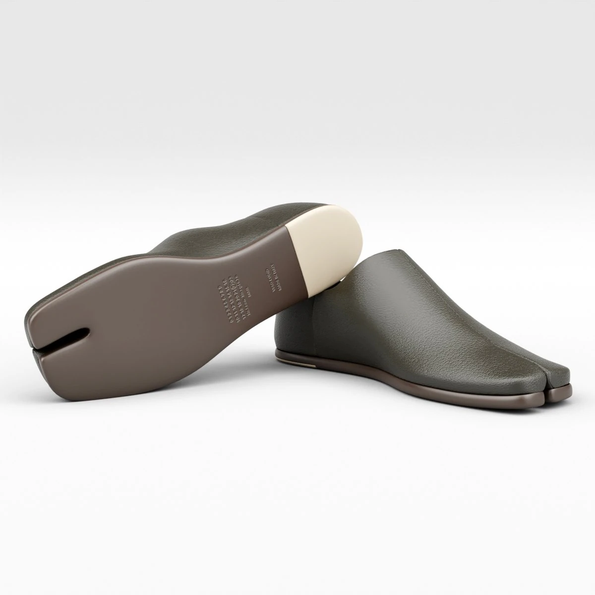 tabi leather loafers 3D Model .c4d .max .obj .3ds .fbx .stl .blend