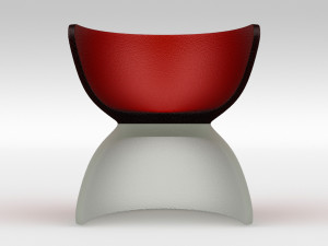 cast glass chair 3Dモデル