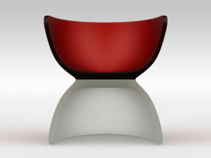 cast glass chair 3D Model