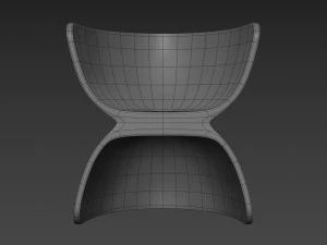 cast glass chair 3D Model