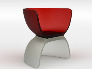 cast glass chair 3D Model