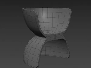 cast glass chair 3D Model