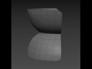 cast glass chair 3D Model