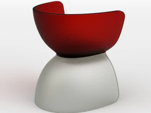 cast glass chair 3D Model