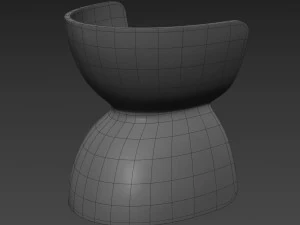 cast glass chair 3D Model