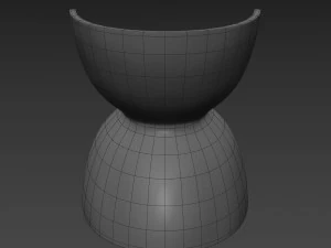 cast glass chair 3D Model