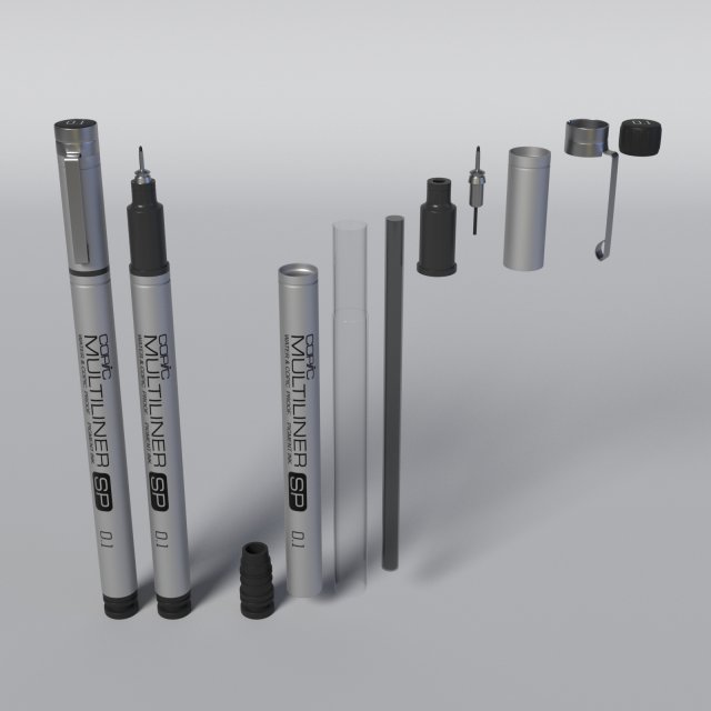 copic multiliner sp 3D-Modell .c4d .max .obj .3ds .fbx .stl .blend 