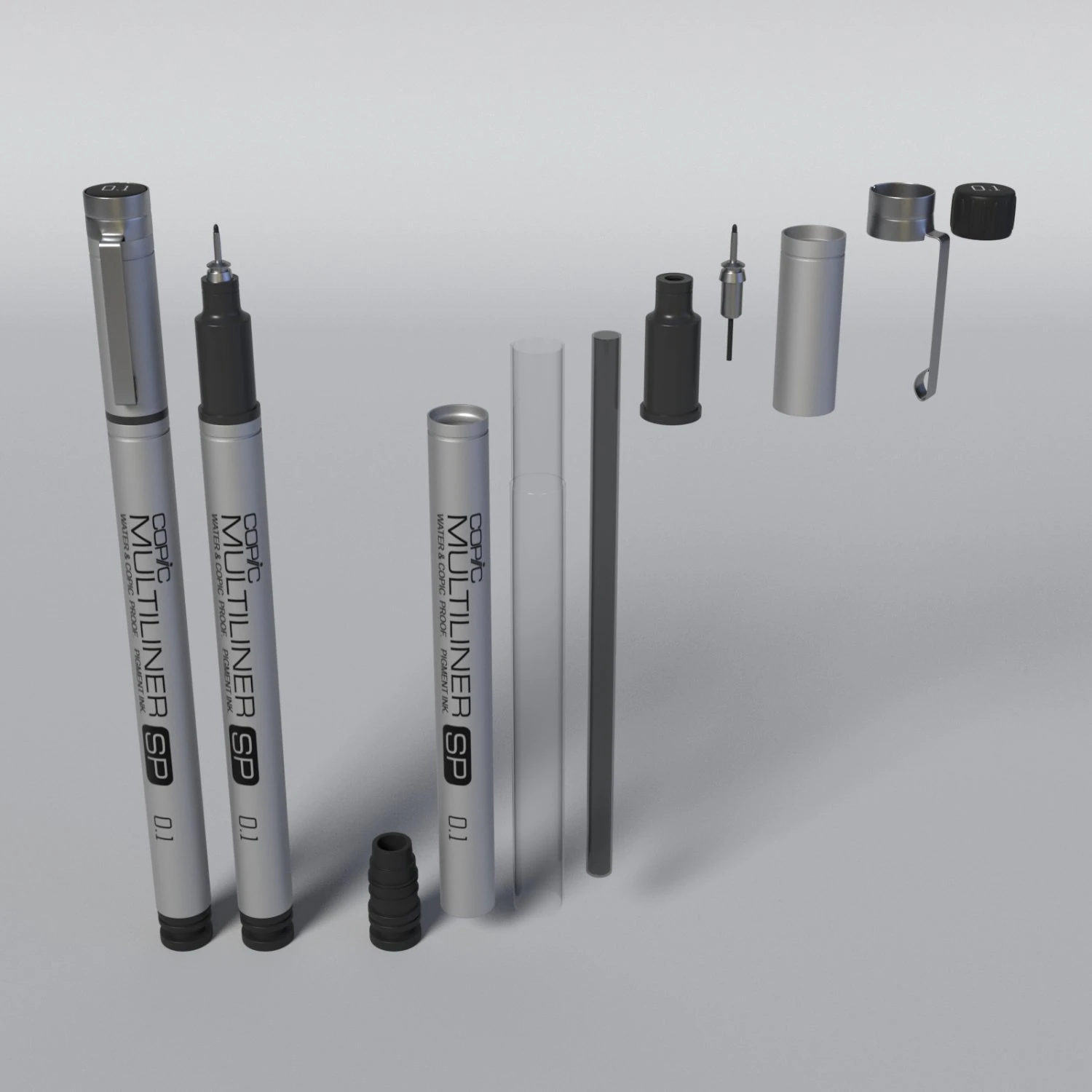 copic multiliner sp 3D Model .c4d .max .obj .3ds .fbx .stl .blend 