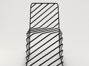 thin black lines chair 3D Модель