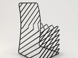 thin black lines chair 3D Model