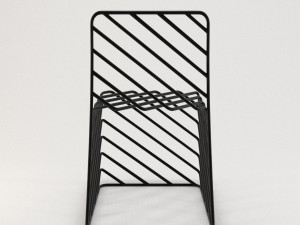 thin black lines chair 3D Модель