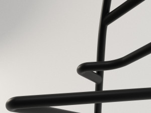 thin black lines chair 3D Модель