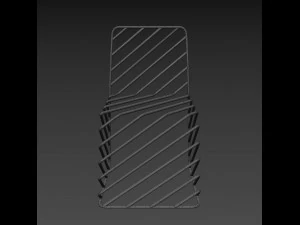 thin black lines chair 3D Model