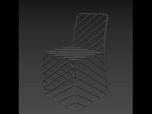 thin black lines chair 3D Model