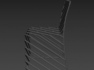 thin black lines chair 3D Модель