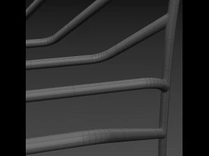 thin black lines chair 3D Model