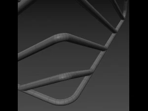thin black lines chair 3D Model
