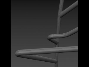 thin black lines chair 3D Модель