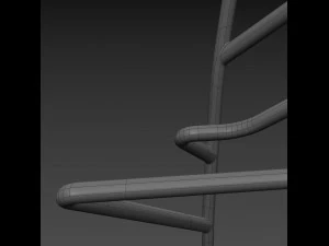 thin black lines chair 3D Model