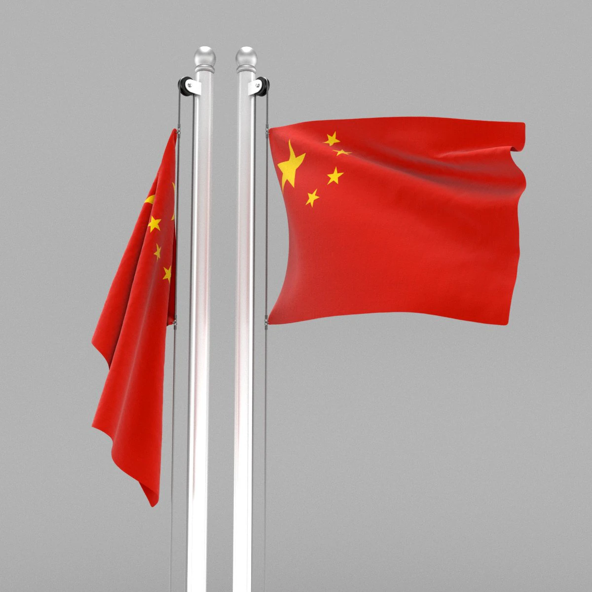 flag of china 3D Model .c4d .max .obj .3ds .fbx .stl .blend 