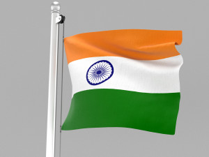 flag of india Model 3D