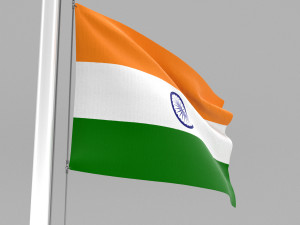 flag of india Model 3D
