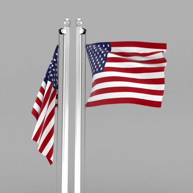 flag of united states of america Modelo 3D .c4d .max .obj .3ds .fbx .stl .blend 