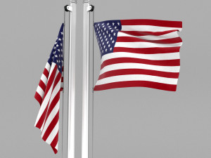 flag of united states of america 3D Model