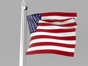 flag of united states of america Modelo 3D