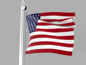 flag of united states of america 3D Model