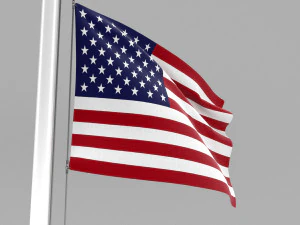flag of united states of america 3D Model