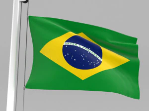 flag of brazil 3D Model