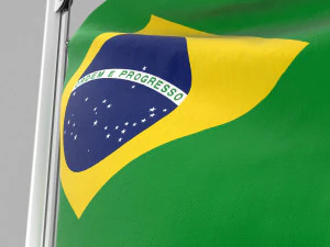 flag of brazil 3D Model
