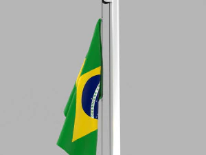 flag of brazil 3D Model