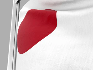 flag of japan 3D Model