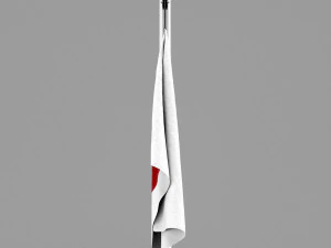 flag of japan 3D Model