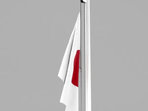 flag of japan 3D Model