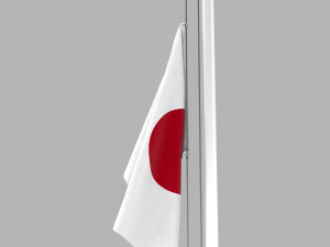 flag of japan Modello 3D