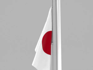 flag of japan 3D Model