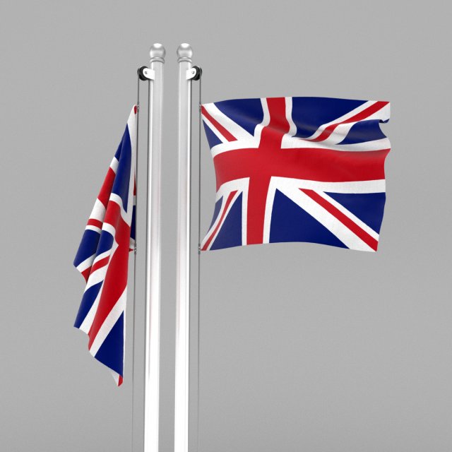 flag of united kingdom Modèle 3D .c4d .max .obj .3ds .fbx .stl .blend 