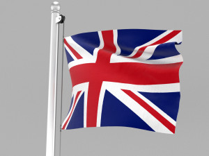 flag of united kingdom Modèle 3D