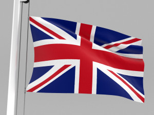 flag of united kingdom Modèle 3D