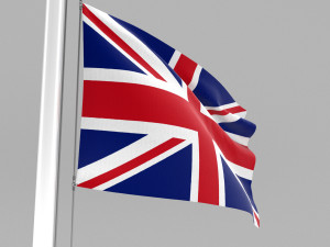 flag of united kingdom Modèle 3D