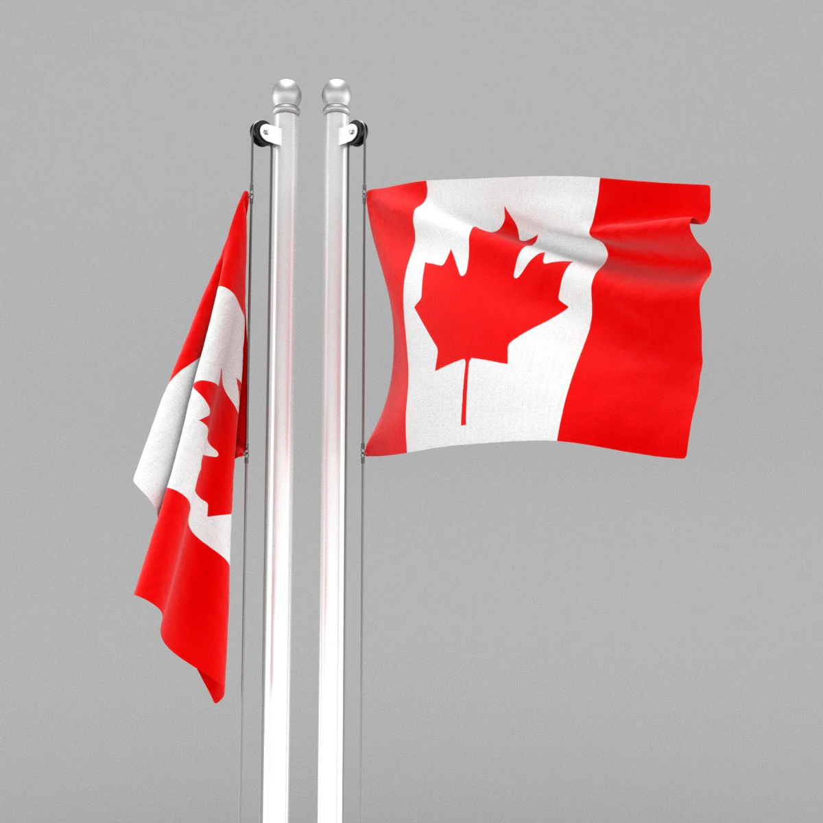 flag of canada 3D Model .c4d .max .obj .3ds .fbx .stl .blend 