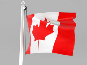 flag of canada 3D Model