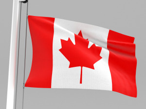 flag of canada 3D Модель